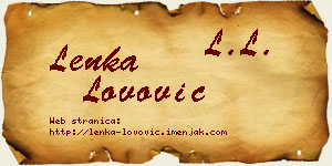 Lenka Lovović vizit kartica